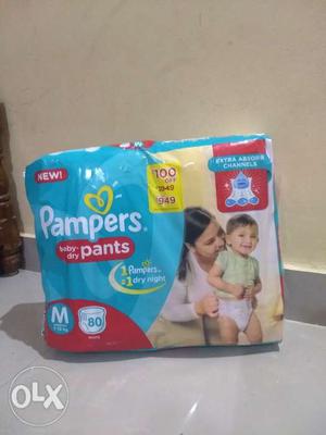 Pampers M Size 80 Count sealed pack