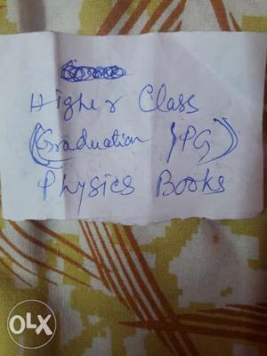 Physics Books (graduation & PG level)