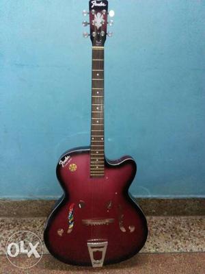 Red Burst Fender Jazz Guitar