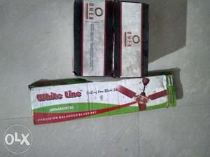 Red White Line 3-blade Ceiling Fan Box