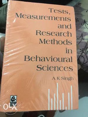 Tests, measurement and research methods in
