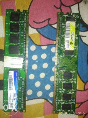 Two Green DIMM Cards