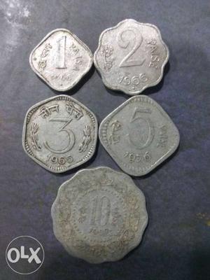 Vintage coin full series from 1 paise to 10 paise