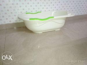 White And Green Plastic Bather