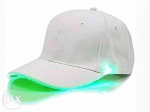 White Baseball LED Cap