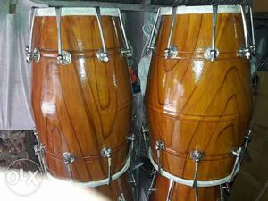 Wooden Dholak Drums