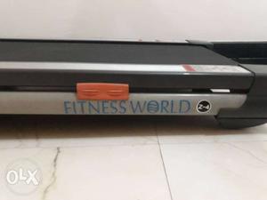 Xcllnt condition Black And Gray Fitness World Treadmill