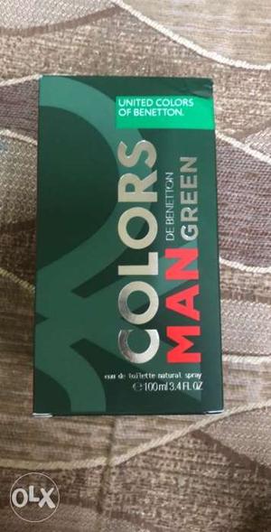 100 Ml Colors Man Green Perfume Box