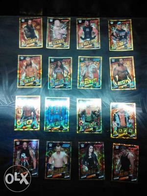 All gold Trading Card (16) Collection with collector Binder