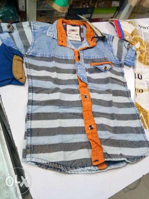 Baby's Blue And White Stripe Footie Pajama