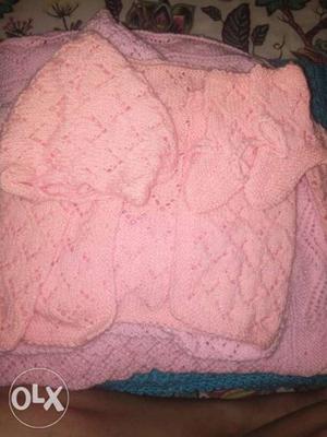 Baby's Pink Knit Jacket