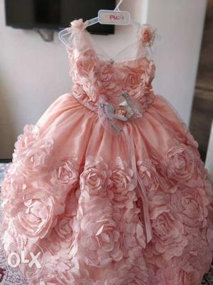 Designer gown for 1 year old detailed work MRP