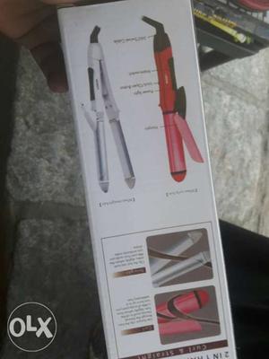 Gray And Red Hair Curler Box