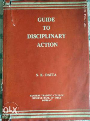 Guide To Disciplinary Action Book By SK Datta
