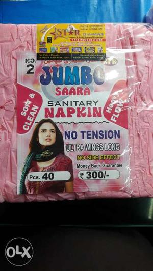 Jumbo ladies sanitary NAPKIN/Ped in 3packet in