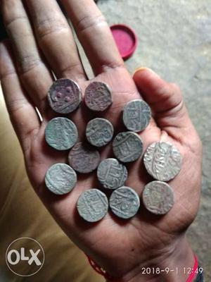 Old silver coins in the 19th century