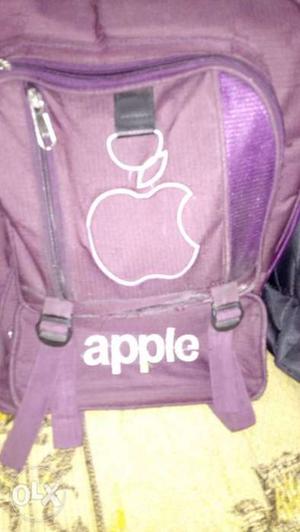 Pink And White Apple Backpack