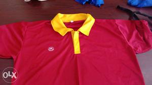 Red And Yellow Polo Shirt