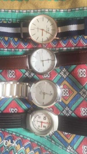 Two casual watches two formal watch, fast track