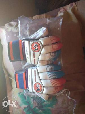 White-blue-and-orange VS Sports Gloves