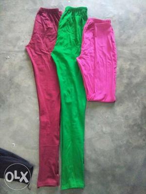 Women's Pink And Green Pants