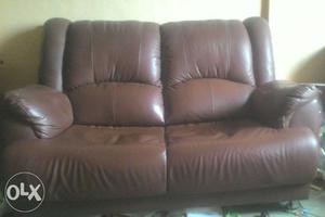 3+2 Brown leather sofa set for sell