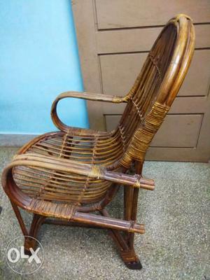 A cane reclining chair