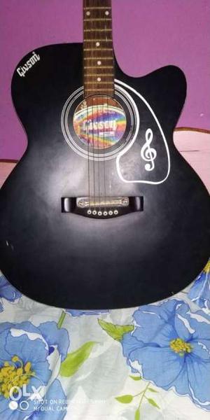 All new Black acoustic Guitar with cover nd jack