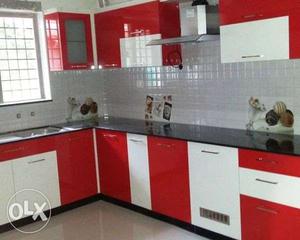 Aluminium kitchen cupboard.