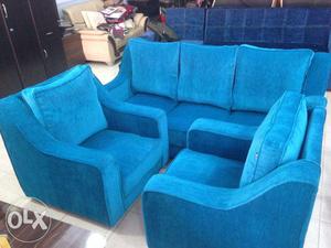 BRAND NEW piping sofa set in T.blue colour.