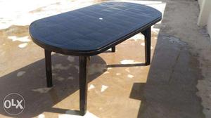 Big High Quality Plastic Dining Table with 2 chair