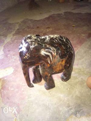 Black And Brown Elephant Figure