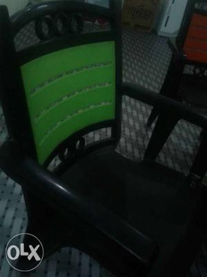 Black And Green Plastic Armchair