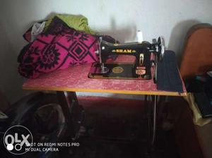 Black Sham Treadle Sewing Machine