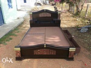 Black Wooden Ottoman Bed
