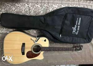 CORT Brown Acoustic Guitar With Gig Bag, Capo and 3 Picks