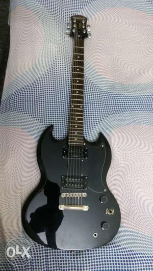 Epiphone SG with Seymour Duncan pickups.