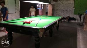 Green And Brown Pool Table