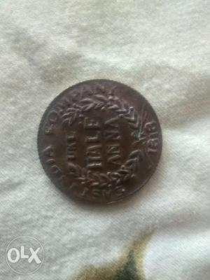 Half Anna  coin available. East India company
