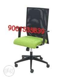 New Green Padded Black Framed Rolling boss chair