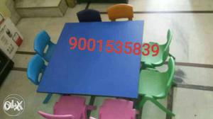 New branded full size play school furniture one + 8 chairs