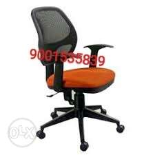 New orange revolving chair