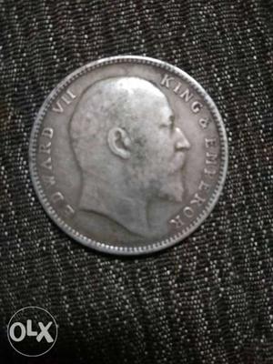 One rupee INDIA() EDWARD V|| silver coin