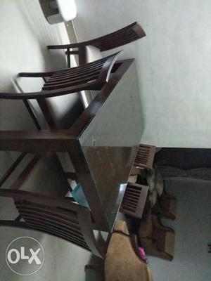 One table and six chairs. negotiable
