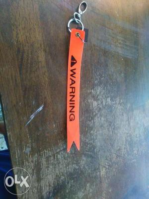 Orange Warning Ribbon Tag