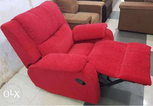 Recliner chair in red colour available in lowest price