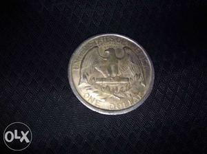 Silver-colored USA 1 Dollar Coin