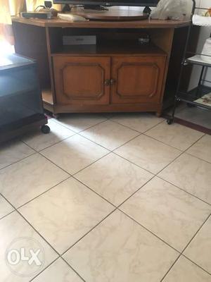 Solid wood TV stand. large size with lots of
