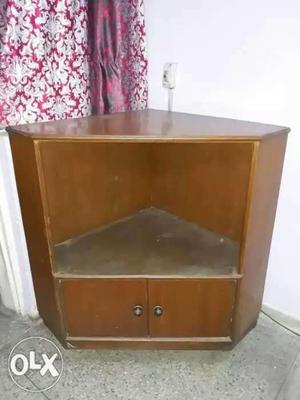 Solid wood corrner TV unit