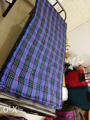 Strong iron bed with mattress.. Urgent sale..
